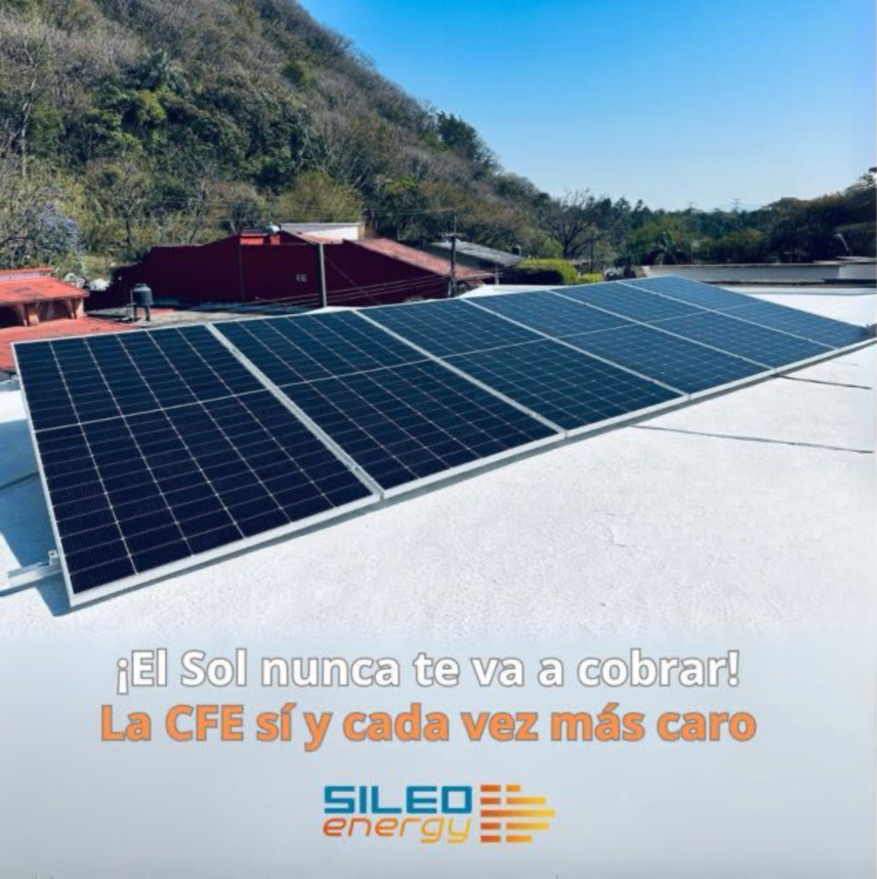 Paneles solares en techo